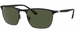 Gafas de Sol - Ray-Ban - RB3686 - 186/31 MATTE BLACK ON BLACK // GREEN