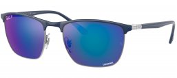 Gafas de Sol - Ray-Ban - RB3686 - 92044L BLUE ON GUNMETAL // BLUE MIRROR POLARIZED