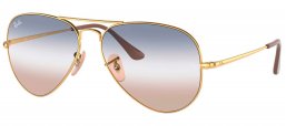 Gafas de Sol - Ray-Ban - RB3689 AVIATOR METAL II - 001/GD ARISTA // CLEAR GRADIENT BLUE