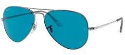 Gafas de Sol - Ray-Ban - RB3689 AVIATOR METAL II - 004/S2 SHINY GUNMETAL // BLUE POLARIZED