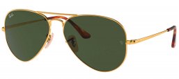 Gafas de Sol - Ray-Ban - RB3689 AVIATOR METAL II - 914731 GOLD // CRYSTAL GREEN