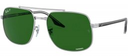Gafas de Sol - Ray-Ban - RB3699 - 003/P1 SILVER // DARK GREEN POLARIZED