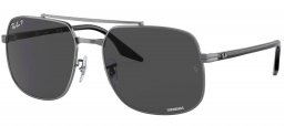 Gafas de Sol - Ray-Ban - RB3699 - 004/K8 GUNMETAL // DARK GREY POLARIZED