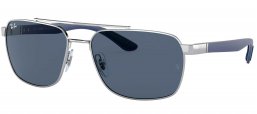 Gafas de Sol - Ray-Ban - RB3701 - 924387 SILVER // DARK GREY