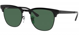 Gafas de Sol - Ray-Ban - RB3716 CLUBMASTER METAL - 186/58 BLACK TOP MATTE // GREEN POLARIZED
