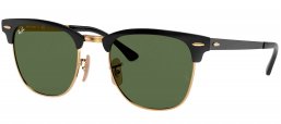Gafas de Sol - Ray-Ban - RB3716 CLUBMASTER METAL - 187 GOLD TOP ON BLACK // GREEN