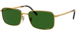 Gafas de Sol - Ray-Ban - RB3717 - 9196P1  GOLD // DARK GREEN CHROMANCE POLARIZED