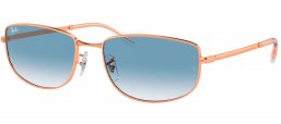 Gafas de Sol - Ray-Ban - RB3732 - 92023F  ROSE GOLD // BLUE GRADIENT