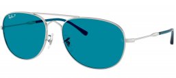 Gafas de Sol - Ray-Ban - RB3735 BAIN BRIDGE - 003/S2 SILVER // BLUE POLARIZED