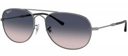 Gafas de Sol - Ray-Ban - RB3735 BAIN BRIDGE - 004/78 GUNMETAL // BLUE GRADIENT POLARIZED