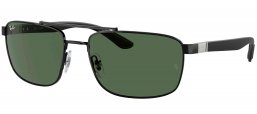 Gafas de Sol - Ray-Ban - RB3737 - 002/71  BLACK // DARK GREEN