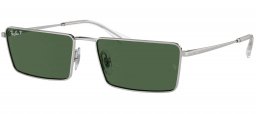 Gafas de Sol - Ray-Ban - RB3741 EMY - 003/9A SILVER // DARK GREEN POLARIZED