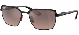 Gafas de Sol - Ray-Ban - RB3743M - F1035J  BLACK ON BLACK // GREY GRADIENT MIRROR POLARIZED