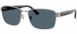 Gafas de Sol - Ray-Ban - RB3750 - 004/R5 GUNMETAL // DARK BLUE