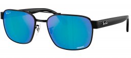 Gafas de Sol - Ray-Ban - RB3751CH - 002/4L BLACK // GREY MIRROR BLUE POLARIZED