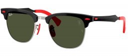 Gafas de Sol - Ray-Ban - RB3807M - F11031  BRUSHED BLACK ON SILVER // G-15 GREEN