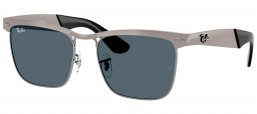 Gafas de Sol - Ray-Ban - RB3875 WAYFARER DELUXE - 029/R5 SANDBLASTED GUNMETAL ON GUNMETAL // BLUE