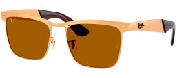 Gafas de Sol - Ray-Ban - RB3875 WAYFARER DELUXE - 927631  SANDBLASTED LEGEND GOLD // BROWN