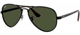 Gafas de Sol - Ray-Ban - RB3925 AVIATOR MAX - 002/31 BLACK // GREEN