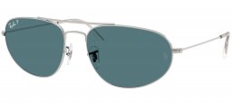 Gafas de Sol - Ray-Ban - RB3945 - 003/3R  SILVER // DARK BLUE POLARIZED