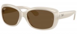 Gafas de Sol - Ray-Ban - RB4101 JACKIE OHH - 688753  OPAL IVORY // DARK BROWN
