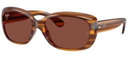 Gafas de Sol - Ray-Ban - RB4101 JACKIE OHH - 820/C5 STRIPED BROWN // RED