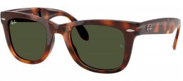 Gafas de Sol - Ray-Ban - RB4105 FOLDING WAYFARER - 710/31  HAVANA // GREEN