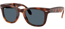 Gafas de Sol - Ray-Ban - RB4105 FOLDING WAYFARER - 710/R5  HAVANA // BLUE