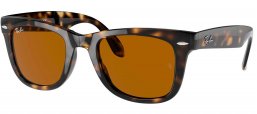 Gafas de Sol - Ray-Ban - RB4105 FOLDING WAYFARER - 710 LIGHT HAVANA // CRYSTAL BROWN