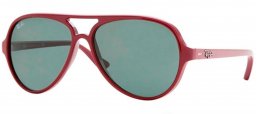 Gafas de Sol - Ray-Ban - RB4125 CATS  5000 - 739 DARK RED // CRYSTAL GREEN