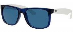 Gafas de Sol - Ray-Ban - RB4165 JUSTIN - 651180 RUBBER TRANSPARENT BLUE // DARK BLUE