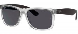Gafas de Sol - Ray-Ban - RB4165 JUSTIN - 651287 RUBBER TRANSPARENT // DARK GREY