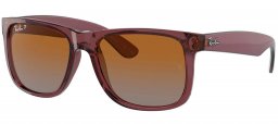 Gafas de Sol - Ray-Ban - RB4165 JUSTIN - 6597T5 TRANSPARENT DARK BROWN // BROWN GRADIENT POLARIZED