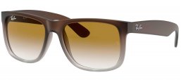 Gafas de Sol - Ray-Ban - RB4165 JUSTIN - 854/7Z RUBBER BROWN ON GREY // GREEN GRADIENT