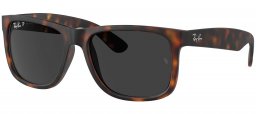 Gafas de Sol - Ray-Ban - RB4165 JUSTIN - 865/87 MATTE HAVANA // DARK GREY POLARIZED