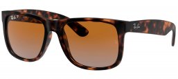 Gafas de Sol - Ray-Ban - RB4165 JUSTIN - 865/T5 HAVANA RUBBER // BROWN GRADIENT POLARIZED