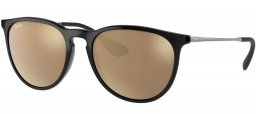 Gafas de Sol - Ray-Ban - RB4171 ERIKA - 601/5A BLACK // LIGHT BROWN MIRROR GOLD