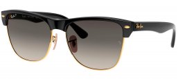 Gafas de Sol - Ray-Ban - RB4175 CLUBMASTER OVERSIZED - 877/M3 DEMI GLOSS BLACK // GREY GRADIENT DARK GREY POLARIZED