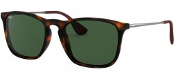 Gafas de Sol - Ray-Ban - RB4187 CHRIS - 710/71 LIGHT HAVANA // GREEN