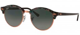 Gafas de Sol - Ray-Ban - RB4246 CLUBROUND - 125571 SPOTTED GREY GREEN // DARK GREY GRADIENT