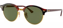 Gafas de Sol - Ray-Ban - RB4246 CLUBROUND - 990 RED HAVANA // GREEN
