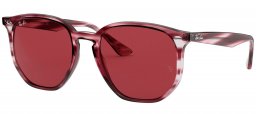 Gafas de Sol - Ray-Ban - RB4306 - 643175 STRIPED BORDEAUX HAVANA // DARK VIOLET