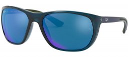 Gafas de Sol - Ray-Ban - RB4307 - 643855 TRANSPARENT BLUE // BLUE BLUE MIRROR
