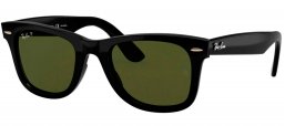 Gafas de Sol - Ray-Ban - RB4340 WAYFARER - 601/58 BLACK // GREEN POLARIZED