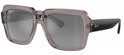 Gafas de Sol - Ray-Ban - RB4408 MAGELLAN - 672582  TRANSPARENT GREY // GREY GRADIENT MIRROR  SILVER POLARIZED