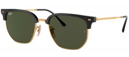 Gafas de Sol - Ray-Ban - RB4416 NEW CLUBMASTER - 601/31 BLACK ON GOLD // GREEN