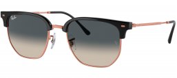 Gafas de Sol - Ray-Ban - RB4416 NEW CLUBMASTER - 672071 DARK GREY ON ROSE GOLD // GREY GRADIENT