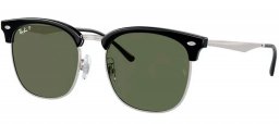 Gafas de Sol - Ray-Ban - RB4418D - 66709A  BLACK ON SILVER // DARK GREEN POLARIZED