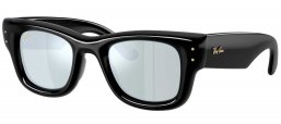Gafas de Sol - Ray-Ban - RB4940 WAYFARER PUFFER - 601/30 BLACK // GREEN MIRROR SILVER