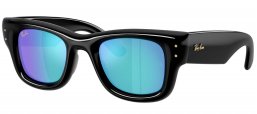 Gafas de Sol - Ray-Ban - RB4940 WAYFARER PUFFER - 601/55 BLACK // BLUE MIRROR GREEN